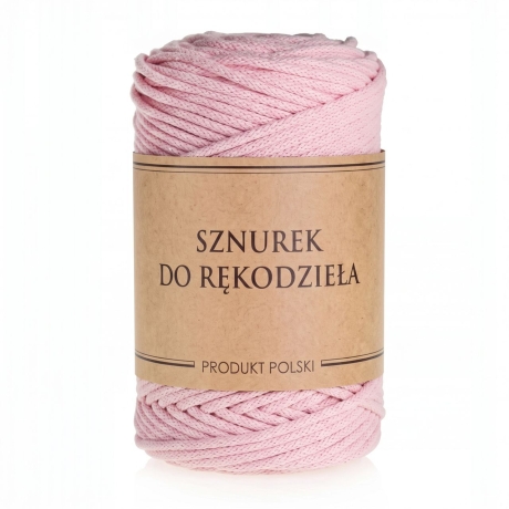 Przejdź do produktu Sznurek do rękodzieła makramy z rdzeniem Pudrowy róż 3mm 50m