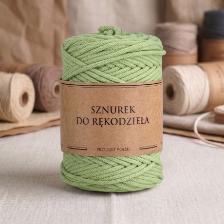 Przejdź do produktu Sznurek do rękodzieła makramy z rdzeniem Pistacjowy 3mm 100m