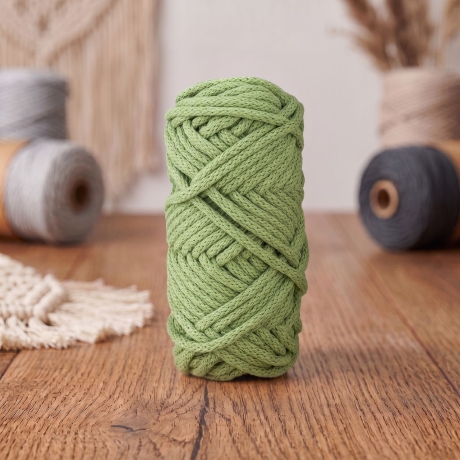 Przejdź do produktu Sznurek do rękodzieła makramy z rdzeniem Pistacjowy 5mm 20m