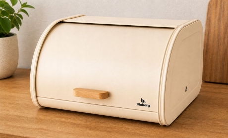 Przejdź do produktu Chlebak pojemnik na chleb, pieczywo Beżowy/Drewno BLUBERG BB-2102