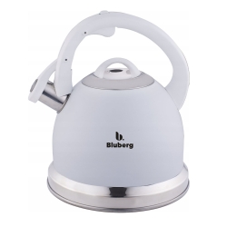 Czajnik tradycyjny z gwizdkiem Biały Bluberg 3L Indukcja Gaz BB-2803