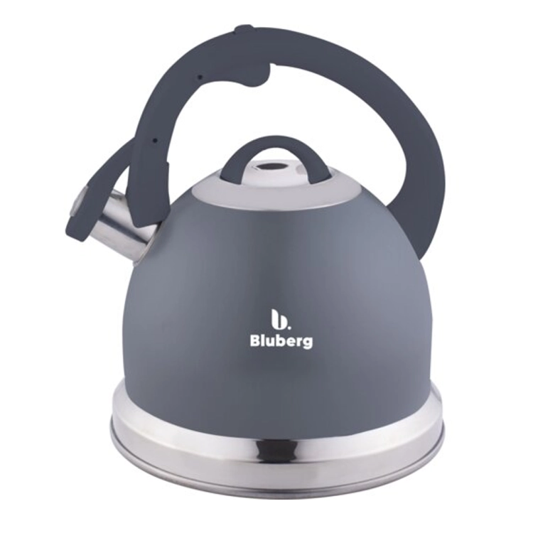 Czajnik tradycyjny z gwizdkiem Szary Bluberg 3L Indukcja Gaz BB-2803