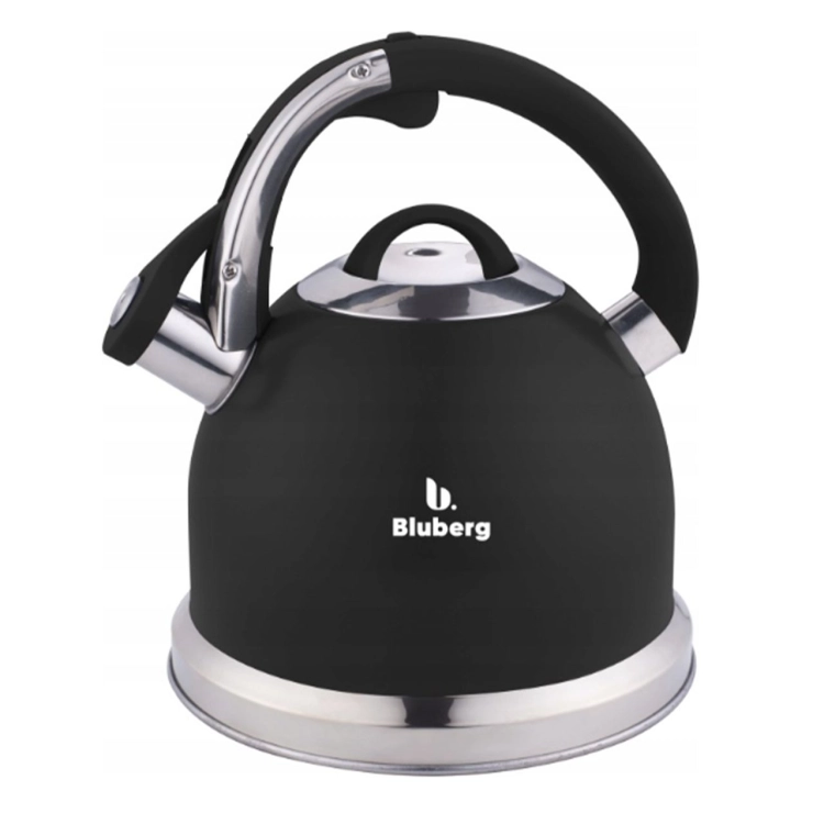Czajnik tradycyjny z gwizdkiem Czarny Bluberg 3L Indukcja Gaz BB-2804