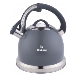 Czajnik tradycyjny z gwizdkiem Szary Bluberg 3L Indukcja Gaz BB-2804