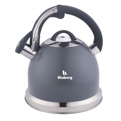 Przejdź do produktu  Czajnik tradycyjny z gwizdkiem Szary Bluberg 3L Indukcja Gaz BB-2804