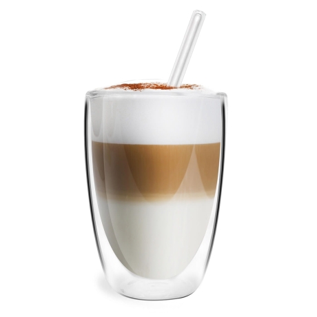 Przejdź do produktu Zestaw 6 szklanek z podwójną ścianką 350ml ze słomkami Vialli Design VITA