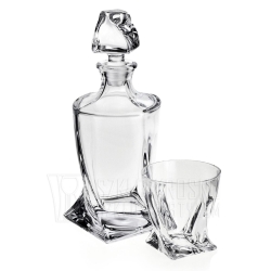 Ekskluzywny zestaw do whisky Bohemia Quadro 6+1 Kryształ