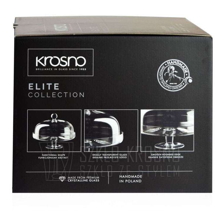 Patera z kloszem na tort ciasta KROSNO Elite ⌀ 28cm