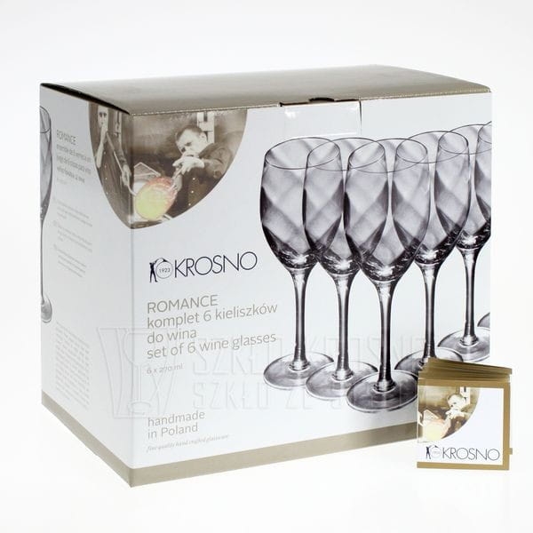 Kieliszki do wina białego KROSNO Handmade ROMANCE 270ml