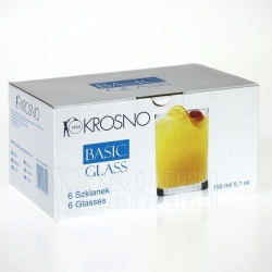 Literatki szklaneczki do soku, wody KROSNO Basic 150ml