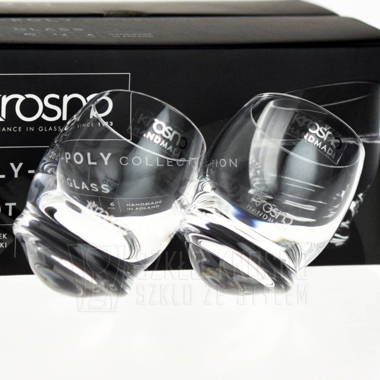 Kieliszki do wódki "bujające się" KROSNO Handmade ROLY-POLY 40ml