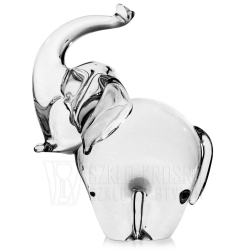 Figurka szklana - słoń z uniesioną trąbą 17cm