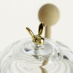  Kryształowy pojemnik na miód BOHEMIA "TEDDY BEAR" 350 ml 