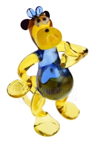 Szklana FIGURKA rzeźba na prezent MAŁPA L028