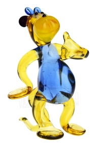 Szklana FIGURKA rzeźba na prezent MAŁPA L028