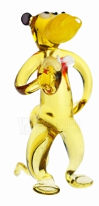 Szklana FIGURKA rzeźba na prezent MAŁPA L032