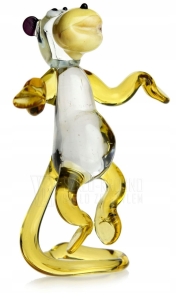Szklana FIGURKA rzeźba na prezent MAŁPA L038