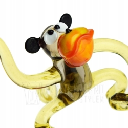 Szklana FIGURKA rzeźba na prezent MAŁPA L036