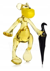 Szklana FIGURKA rzeźba na prezent MAŁPA L030