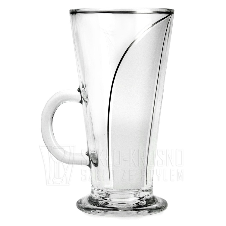 Komplet szklanek do kawy, latte 250 ml PŁETWA