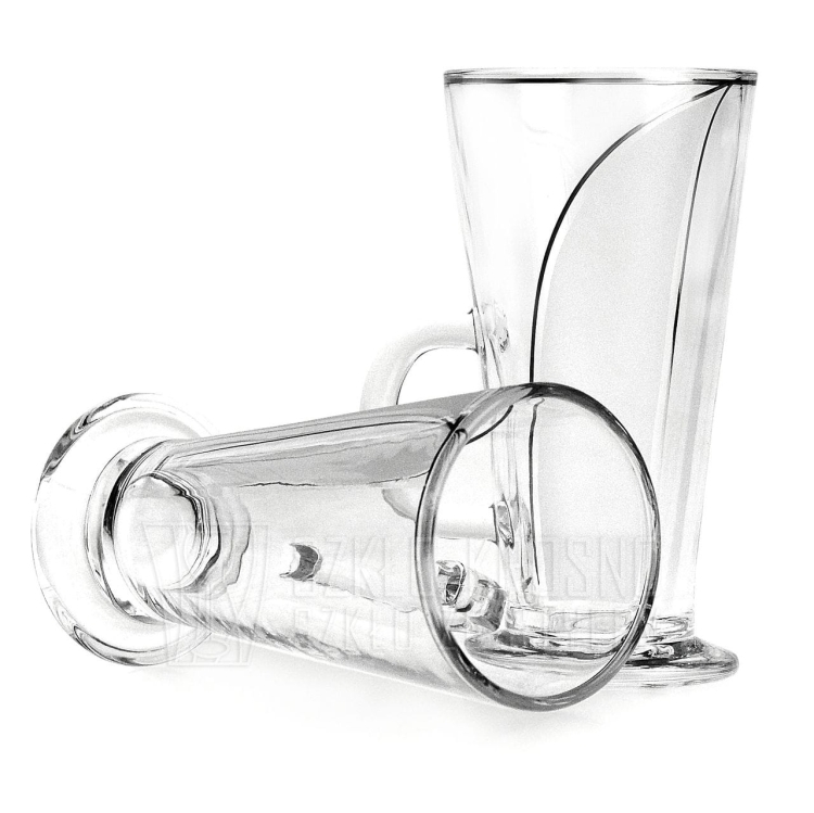 Komplet szklanek do kawy, latte 250 ml PŁETWA