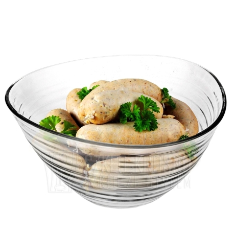 Przejdź do produktu Szklana trójkątna salaterka prążki 22 cm