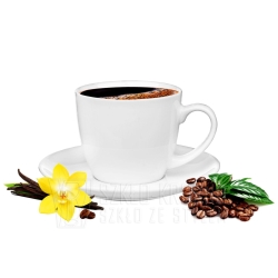 Ceramiczne FILIŻANKI 200 ml ze spodkami ⌀ 15 cm do kawy herbaty | BRUNO | komplet 6 szt. (12 elementów)