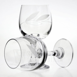 Komplet szkła użytkowego, zdobiony kieliszki + szklanki 36 el. "Listek II"