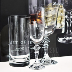 Komplet kieliszków i szklanek KROSNO KRISTA-DECO 36 el.