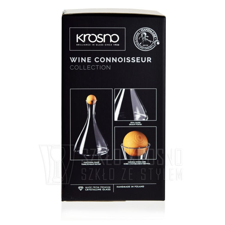 Karafka, dekanter z korkiem do serwowania wina KROSNO Wine Connoisseur 1L