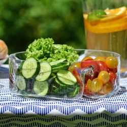 Salaterka trójdzielna na przekąski, słodycze KROSNO Sweet&amp;Savoury 24 cm