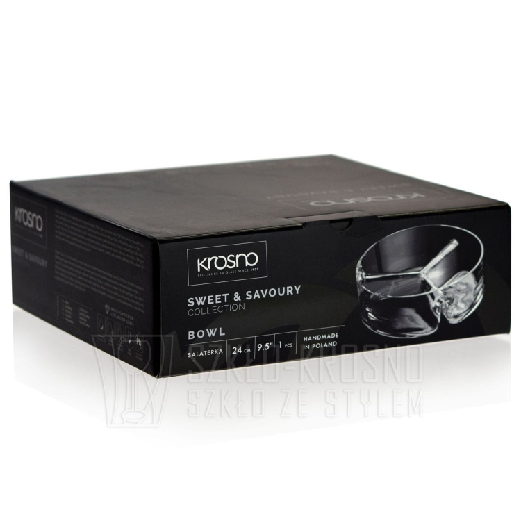 Salaterka trójdzielna na przekąski, słodycze KROSNO Sweet&amp;Savoury 24 cm