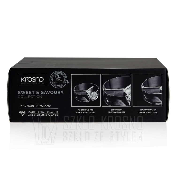 Salaterka trójdzielna na przekąski, słodycze KROSNO Sweet&amp;Savoury 24 cm