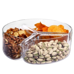 Salaterka trójdzielna na przekąski, słodycze KROSNO Sweet&amp;Savoury 24 cm