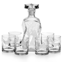 Komplet do whisky 6+1 "Myśliwski" karafka + szklanki w skrzynce (3)