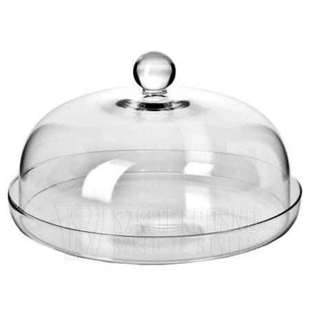 Przejdź do produktu Talerz z kloszem, patera na tort ciasta KROSNO Elite ⌀ 28cm | Servo Line