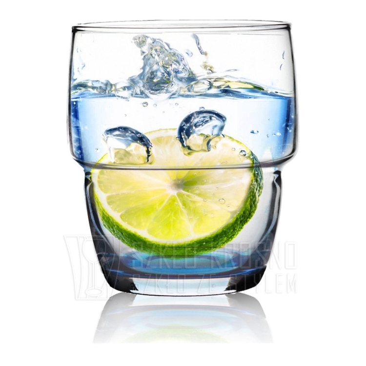 Piętrowane niskie szklanki do kawy latte soku 250ml