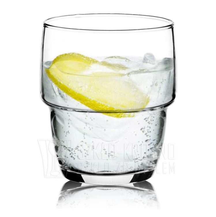 Piętrowane niskie szklanki do kawy latte soku 250ml