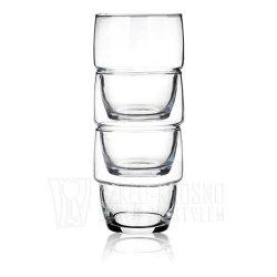 Piętrowane niskie szklanki do kawy latte soku 250ml