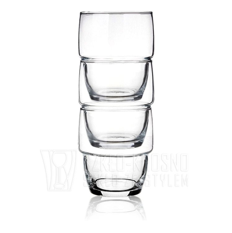 Piętrowane niskie szklanki do kawy latte soku 250ml