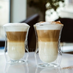 Szklanki termiczne do kawy latte Vita 300ml 6 szt. z łyżeczkami GRATIS