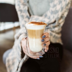 Szklanki termiczne do kawy latte Vita 300ml 6 szt. z łyżeczkami GRATIS