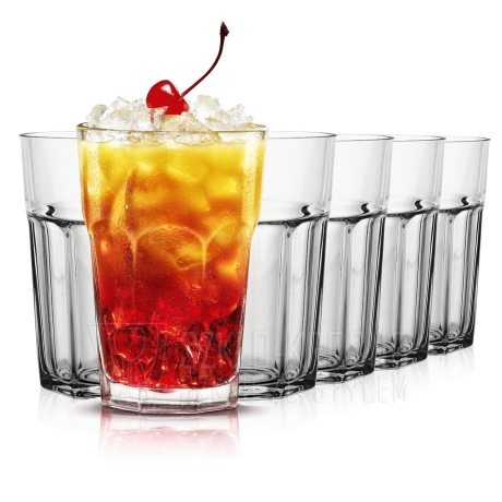 Przejdź do produktu Solidne szklanki do soku drinków 320ml 6 sztuk