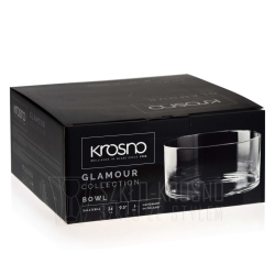 Szklana salaterka KROSNO Glamour 24 cm na sałatki, owoce