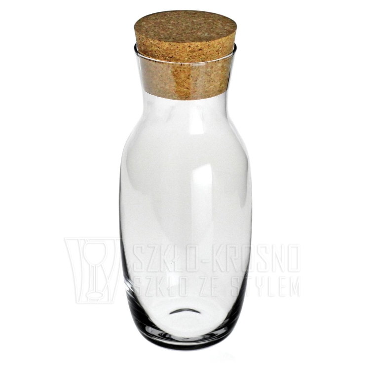 Karafka do wina wody soku z korkiem KROSNO Pure 1/1,1L
