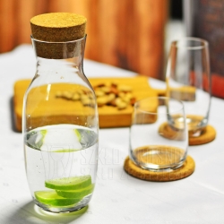 Karafka do wina wody soku z korkiem KROSNO Pure 1/1,1L