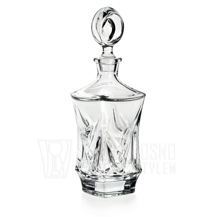 Ekskluzywna KRYSZTAŁOWA karafka do whisky Bohemia JIHLAVA 800 ml