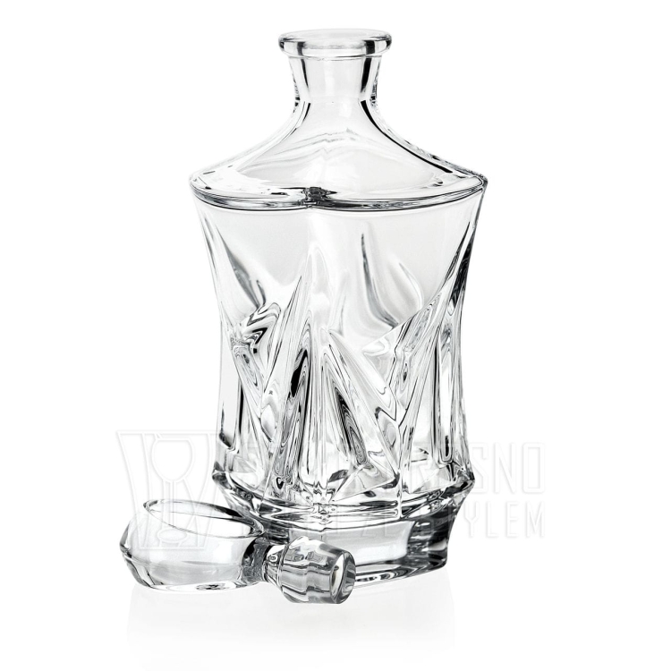 Ekskluzywna KRYSZTAŁOWA karafka do whisky Bohemia JIHLAVA 800 ml