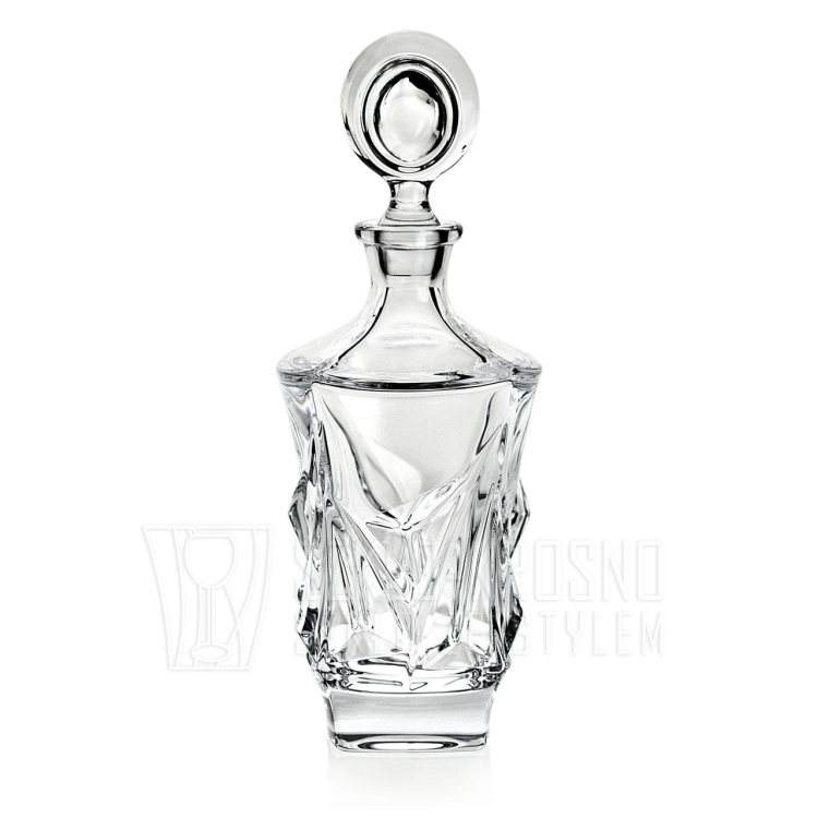 Ekskluzywna KRYSZTAŁOWA karafka do whisky Bohemia JIHLAVA 800 ml
