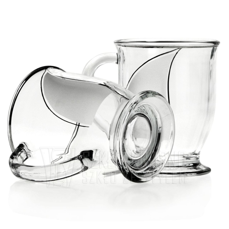 Komplet szklanek do herbaty, kawy 400 ml PŁETWA 6 sztuk